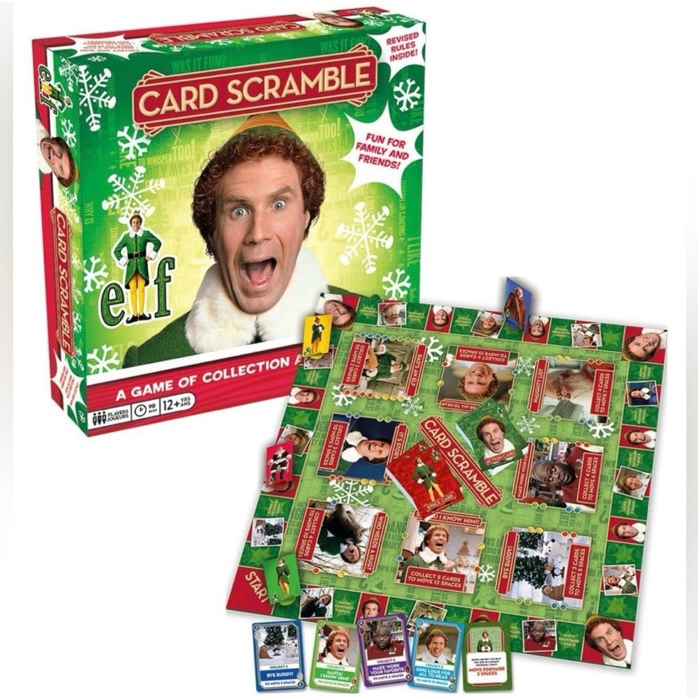 NEW Elf Card Scramble Game - Christmas Party Board Game (2-4 Players, Ages 12+) - Picture 5 of 9